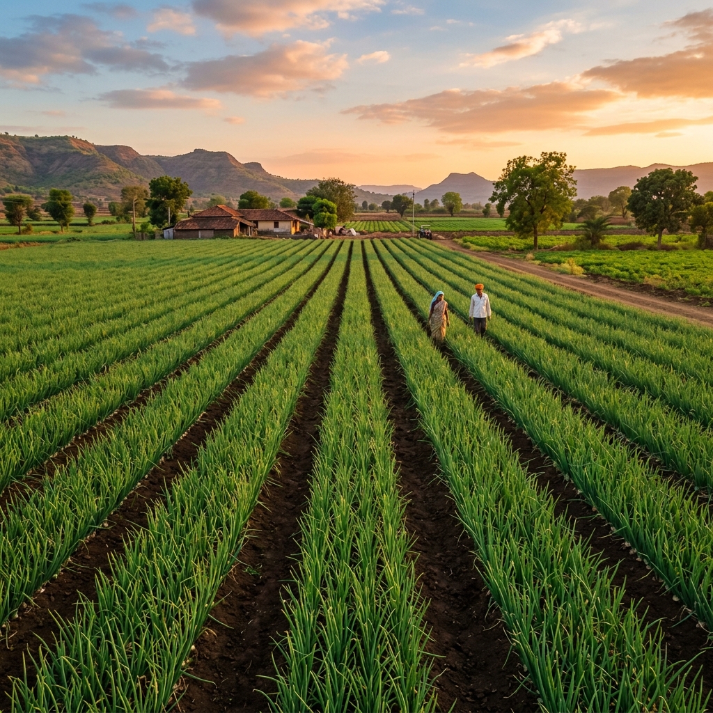 Onion farming in Nashik, India